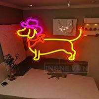 Dachshund Dog Neon Sign For Wall Decor Cute Dog Neon Sign Led Light Up Sign For Pet Shop Bedroom Party Kid Room Art Wall Gift