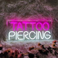 TATTOO Neon Sign Light Salon Studio Shop Plaque Pink LED Wall Art Decor Sign For Body Piercing Business Store Beauty Indoor USB