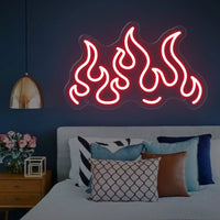 Flame Neon Sign Light Shop Cafe Restaurant Room Party Hanging Wall Decor USB Night Birthday Gifts Lamp Bedroom Decoration Neon