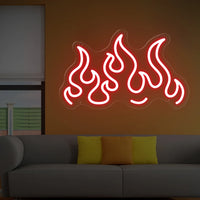 Flame Neon Sign Light Shop Cafe Restaurant Room Party Hanging Wall Decor USB Night Birthday Gifts Lamp Bedroom Decoration Neon