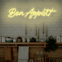 Bon Appetite Neon LED Sign Wall Decor Neon Signs for Kitchen Restaurant Shop Store Art Party LED Neon Sign Business Signboard