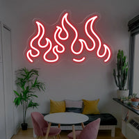 Flame Neon Sign Light Shop Cafe Restaurant Room Party Hanging Wall Decor USB Night Birthday Gifts Lamp Bedroom Decoration Neon