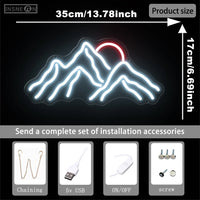 Mountain Neon Sign LED Light Sunrise Sunset USB Neon Lamp For Home Bedroom Living Room Hotel Kids Room Decoration Night Lights