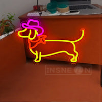 Dachshund Dog Neon Sign For Wall Decor Cute Dog Neon Sign Led Light Up Sign For Pet Shop Bedroom Party Kid Room Art Wall Gift