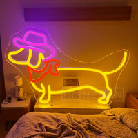 Dachshund Dog Neon Sign For Wall Decor Cute Dog Neon Sign Led Light Up Sign For Pet Shop Bedroom Party Kid Room Art Wall Gift