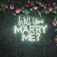 Will You Marry Me Neon Sign LED Light 70cm Wedding Mariage Decor with 12V Power Adapter Neon Signs Party Room Wall Decoration