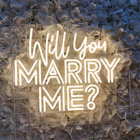Will You Marry Me Neon Sign LED Light 70cm Wedding Mariage Decor with 12V Power Adapter Neon Signs Party Room Wall Decoration