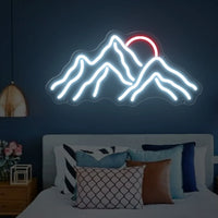 Mountain Neon Sign LED Light Sunrise Sunset USB Neon Lamp For Home Bedroom Living Room Hotel Kids Room Decoration Night Lights